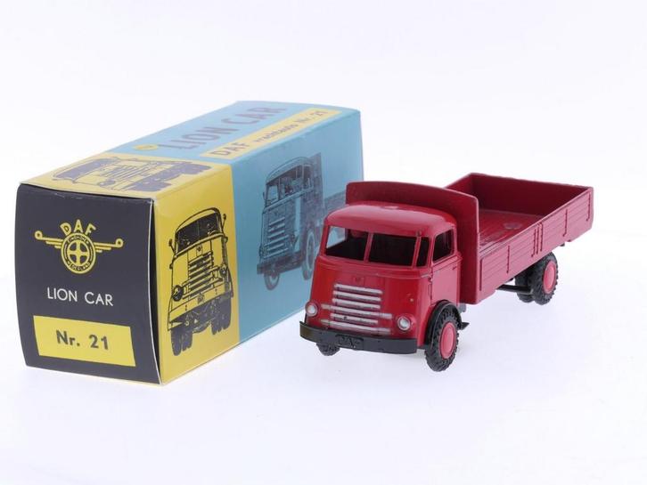 Schaal 1:50 Lion Car DAF vrachtauto met open laadbak Nr...., Hobby en Vrije tijd, Modelauto's | 1:50, Zo goed als nieuw, Ophalen of Verzenden