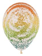 Ballonnen Graffiti Rainbow Crystal Clear 30cm 25st, Hobby & Loisirs créatifs, Verzenden