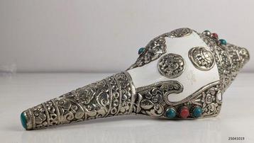 handgemaakt - Conch -  - Hoorn - Nepal - 1980  (Zonder