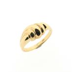 Gouden croissant ring (gouden ring, geelgoud, damesring), Handtassen en Accessoires, Ringen, Gebruikt, Overige kleuren, Ophalen of Verzenden