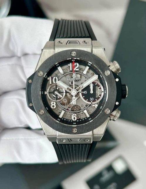Hublot - Big Bang Unico Titanium Ceramic - 411.NM.1170.RX -, Handtassen en Accessoires, Horloges | Heren
