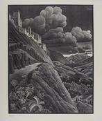 M.C. Escher (1898-1972) - Paysage italien : Castrovalva, Antiek en Kunst