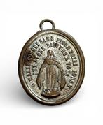 Antiek Reliekhouder - Metaal, Glas, Textiel - 1850-1900 -