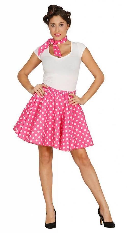 Grease Kostuum Set Roze 50s Dames L, Kleding | Dames, Carnavalskleding en Feestkleding, Nieuw, Verzenden