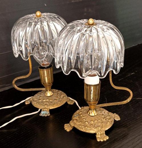 stile impero, 20 cm - Lamp (2) - Glas, Messing, Antiek en Kunst, Curiosa en Brocante