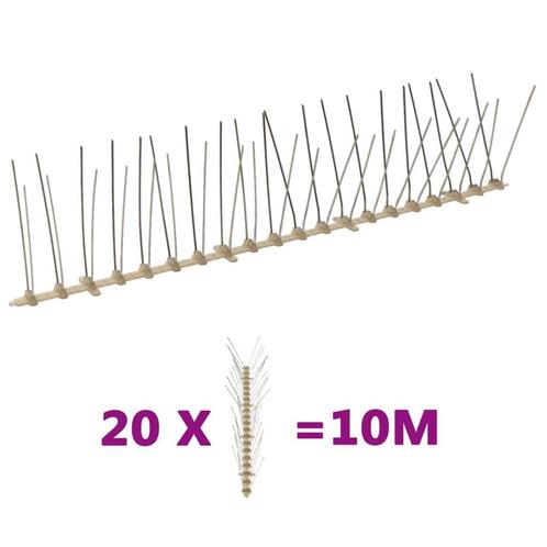 vidaXL Vogel- en duivenpinnen met 4 rijen 20 st 10 m, Tuin en Terras, Bestrijdingsmiddelen, Nieuw, Verzenden