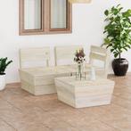 vidaXL Salon de jardin palette 3 pcs Bois dépicéa, Verzenden, Neuf, Salons de jardin