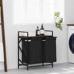 vidaXL Wasmand 2 vakken met plank bruin eikenkleurig, Huis en Inrichting, Verzenden, Nieuw