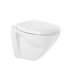Wandtoilet Sanindusa Plus 6 cm Verhoogd Rimless Keramiek, Ophalen of Verzenden, Nieuw, Overige typen