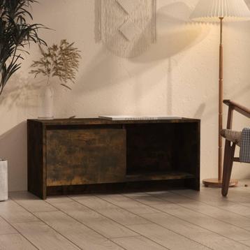 vidaXL Tv-meubel 90x35x40 cm bewerkt hout gerookt, Huis en Inrichting, Kasten |Televisiemeubels, Verzenden, Nieuw