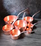 fabrication Française - Kookpottenset (7) - massief koper,, Antiek en Kunst