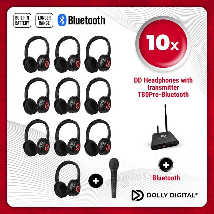 Dolly Digital Karaoke Silent Disco set met 10 DD, Audio, Tv en Foto, Luidsprekerboxen, Zo goed als nieuw, Ophalen of Verzenden