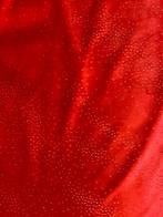 san leucio - Luxe fluwelen zijde in rood met goudkleurige