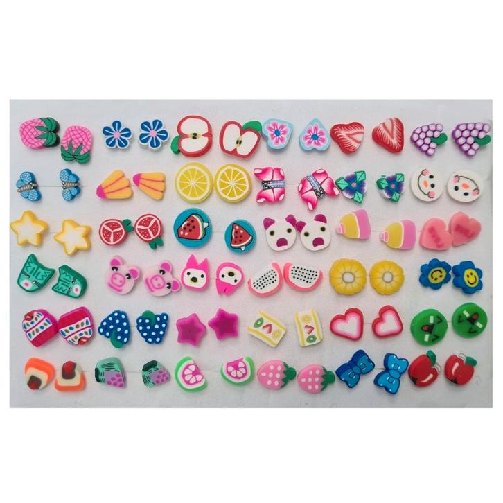 Fako Bijoux - Kinder Oorbellen - Siliconen - Fimoklei -, Handtassen en Accessoires, Oorbellen, Verzenden