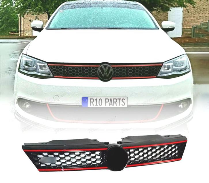 GRILLE VOLKSWAGEN VW JETTA 11-15 LOOK GLI ROUGE, Auto-onderdelen, Carrosserie, Verzenden