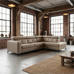 Leren hoekbank Nova - 2.5-zits arm links + Longchair arm, Antiek en Kunst, Ophalen of Verzenden