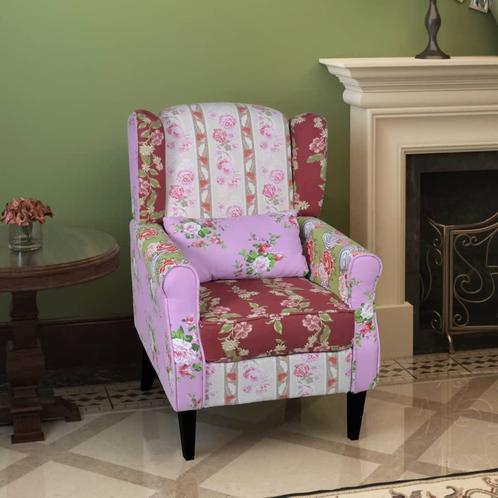 vidaXL Fauteuil met patchwork ontwerp stof, Huis en Inrichting, Fauteuils, Nieuw, Verzenden