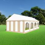 Partytent 4x8  PVC - Premium | Zandkleur / wit, Nieuw, 8 meter of meer, Verzenden, 4 tot 6 meter