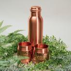 Puur koperen set van fles met 2 bolle bekers sequence ± 950, Sport en Fitness, Ophalen of Verzenden, Nieuw