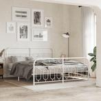 vidaXL Bedframe met hoofd- en voeteneinde metaal wit 160x200, Huis en Inrichting, Slaapkamer | Bedden, Verzenden, Nieuw