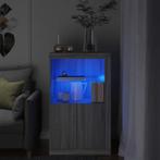 vidaXL Bijzetkast met LED bewerkt hout grijs sonoma, Huis en Inrichting, Verzenden, Nieuw