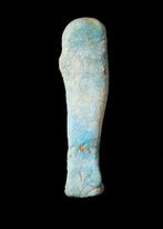 Oude Egypte, late periode Blauwe faience Shabti (Zonder