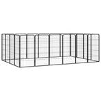 vidaXL Hondenkennel 20 panelen 50 x 100 cm gepoedercoat, Verzenden