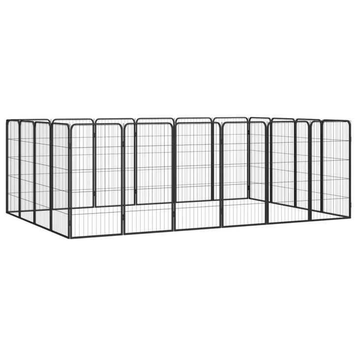 vidaXL Hondenkennel 20 panelen 50 x 100 cm gepoedercoat, Dieren en Toebehoren, Hondenbenches, Nieuw, Verzenden