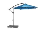 2dekans | Hortensus Stijlvolle Hangparasol 270 cm in Blauw –, Tuin en Terras, Parasols, Ophalen of Verzenden, Nieuw