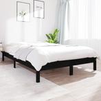vidaXL Cadre de lit noir 150x200 cm très grand bois de, Maison & Meubles, Neuf, Verzenden