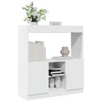 vidaXL Hoge kast 92x33x100 cm bewerkt hout wit, Huis en Inrichting, Verzenden, Nieuw