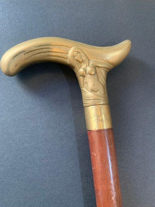 Wandelstok - Hout, Messing, Antiek en Kunst, Curiosa en Brocante