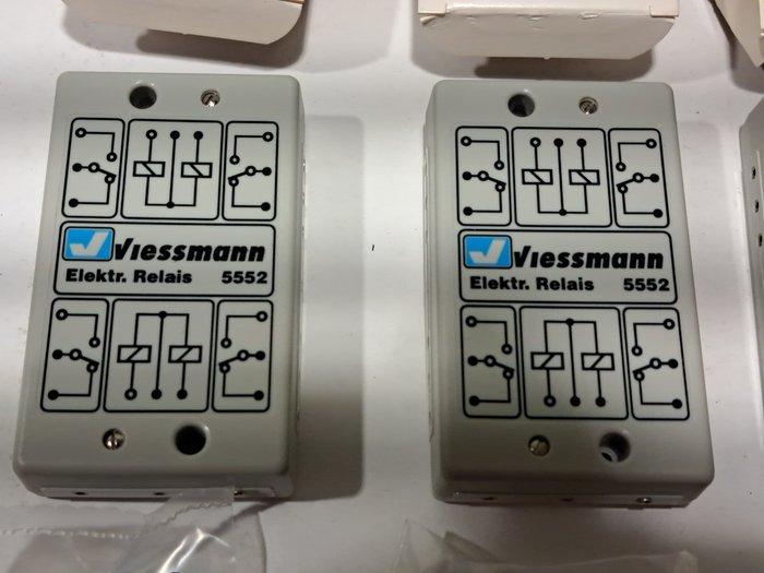 Viessmann H0 - 5552 - Elektronica (4) - 4 Dubbel relais 2A, Hobby & Loisirs créatifs, Trains miniatures | HO