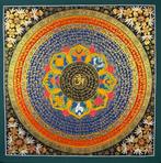 Authentieke OM-mantra mandala | Handgeschilderde mantra, Nieuw