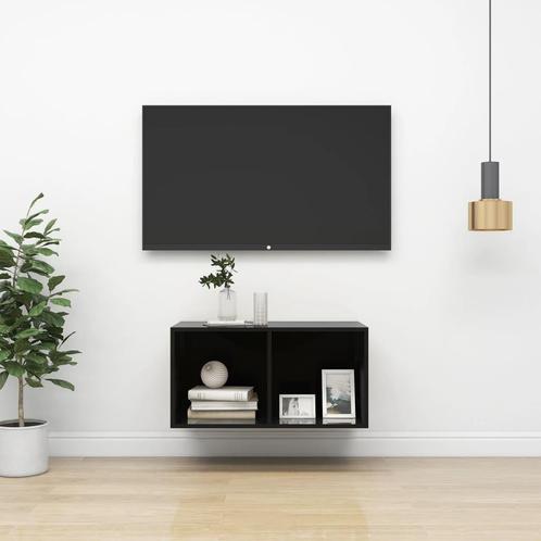 vidaXL Tv-wandmeubel 37x37x72 cm bewerkt hout hoogglans, Huis en Inrichting, Kasten |Televisiemeubels, Nieuw, Verzenden