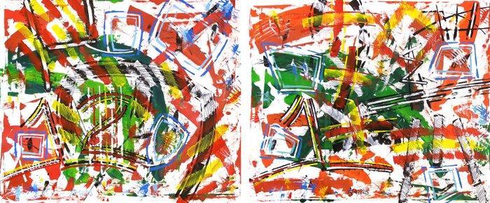 ACA (Angelo Calabria) - Elaborazione 2926/2929 (Meadow II), Antiek en Kunst, Kunst | Schilderijen | Modern