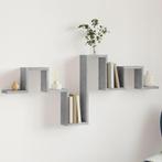 vidaXL Wandschap 104,5x10x43 cm bewerkt hout betongrijs, Huis en Inrichting, Verzenden, Nieuw