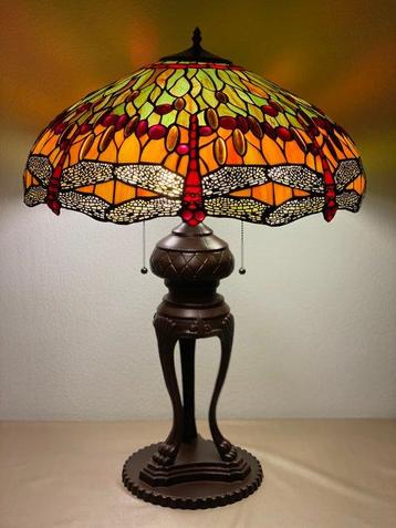 XXL Tiffany stijl tafellamp Studio KING OF DRAGONFLY lamp