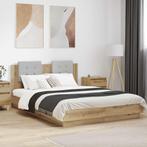vidaXL Bedframe met Hoofdbord Artisan Eiken 120 x 200 cm, Huis en Inrichting, Verzenden, Nieuw