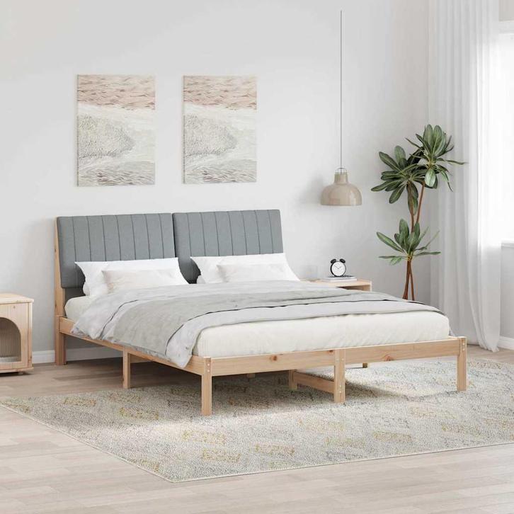 vidaXL Bedframe met hoofdeinde Bruin 150 x 200 cm Massief, Huis en Inrichting, Slaapkamer | Bedden, Nieuw, Verzenden
