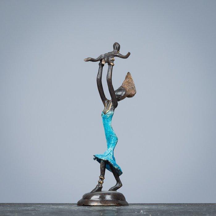 Figurine - Bronzen beeld Moeder en kind - Bronze, Antiek en Kunst, Curiosa en Brocante