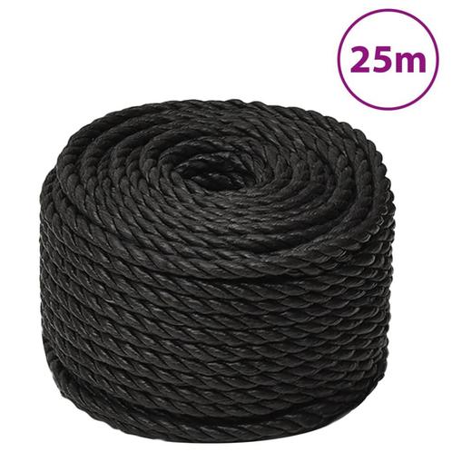 vidaXL Werktouw 14 mm 25 m polypropeen zwart, Doe-het-zelf en Bouw, IJzerwaren en Bevestigingsmiddelen, Nieuw, Verzenden