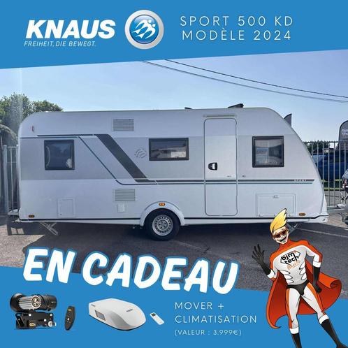 Caravane Knaus Sport 500 KD (2024), Caravans en Kamperen, Caravans, Airco, Mover, Ophalen