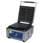 Wafelijzer | Enkel Bruxelles | 2.2kW | Wafelgrootte 2x, Verzenden
