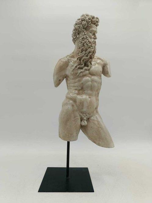 sculptuur, Torso di Poseidone - 48 cm - marmerstof, Antiek en Kunst, Antiek | Keramiek en Aardewerk