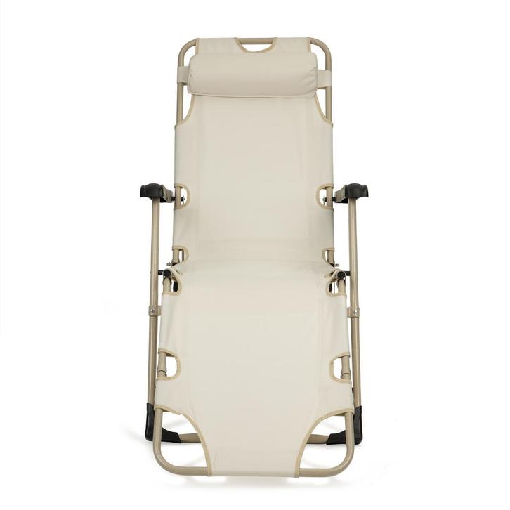 Hoofdsteun Stoel Beige 2-in-1 | Retour Deal | OP = OP, Tuin en Terras, Ligbedden, Nieuw, Metaal, Verzenden