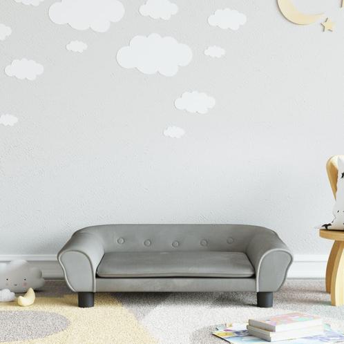 vidaXL Kinderbank 70x45x26 cm fluweel lichtgrijs, Kinderen en Baby's, Kinderkamer | Overige Meubels, Nieuw, Verzenden
