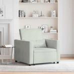 vidaXL Enkel Slaapbank met wielen Lichtgrijs 90 x 165 x 87, Huis en Inrichting, Fauteuils, Verzenden, Nieuw