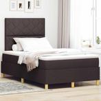 vidaXL Boxspring bed met matras Donkerbruin 120 x 200 cm, Huis en Inrichting, Slaapkamer | Bedden, Verzenden, Nieuw