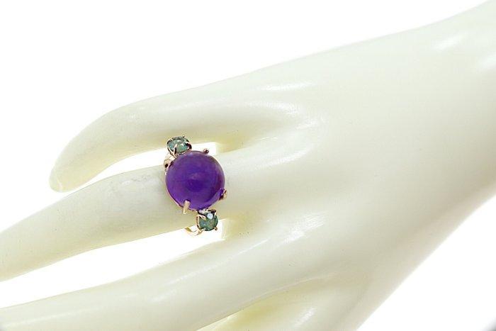 Ring - 9 kt. Roségoud - 8.50ct. tw. Amethist - Toermalijn, Handtassen en Accessoires, Ringen